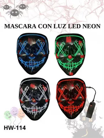 MASCARA CON LUZ SURTIDA RF:HW-114