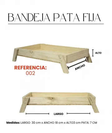 BANDEJA PATA FIJA REF 002