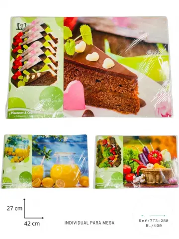 INDIVIDUAL PARA MESA X12 RF:12PCS