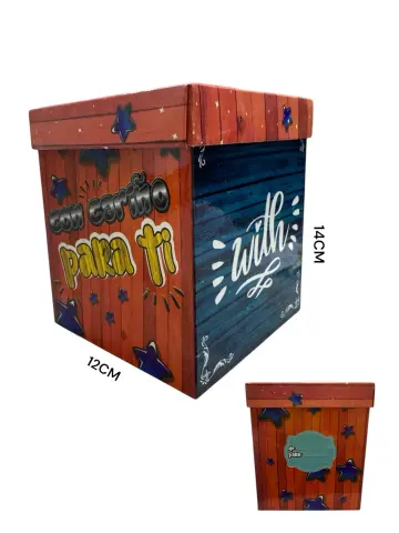 CAJA CON TAPA MEDIANA x12