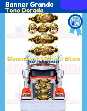 BANNER NUBE GRANDE DORADO VIRGEN DEL CARMEN