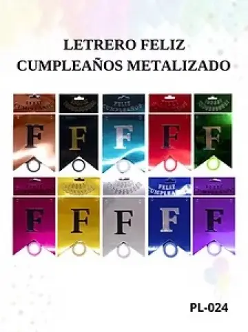 BANDERIN METALIZADO RF:LUNA PARTY-345