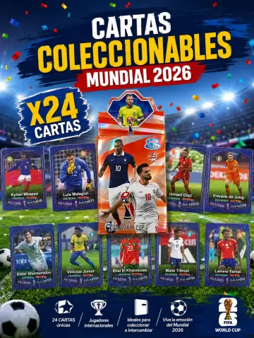 CARTAS COLECCIONABLES MUNDIAL 2026 X24 RF:0314-9