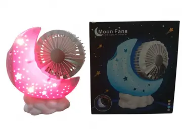VENTILADOR BASE DE LUNA CON LUZ RF:IF5304
