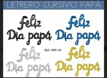 LETRA CURSIVA INFLABLE PAPA