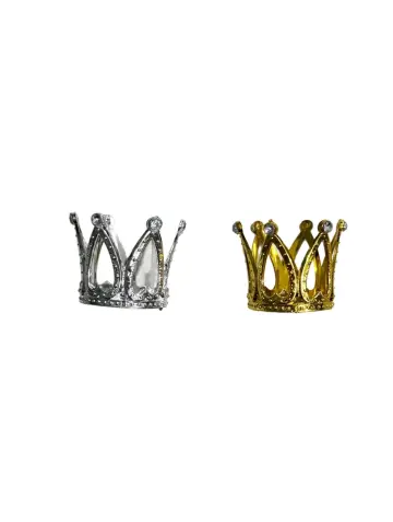 CORONA DECORATIVA PLASTICA X12 3.5X3.2 CM RF- PARTY ON 1190