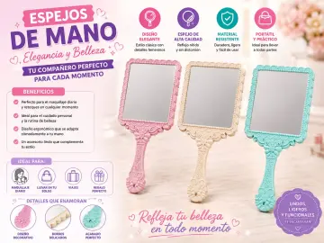 ESPEJO CUADRADO DE MANO RF:PTP1323