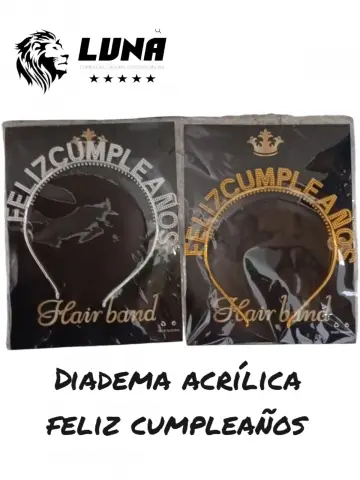 DIADEMA ACRILICA FELIZ CUMPLEAÑOS RF:DF-771