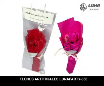 RAMO DE ROSAS X3 EN BOLSA RF:LUNA PARTY-338