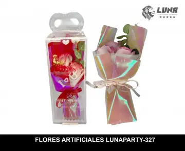 ROSA ARTIFICIAL X3 EN BLISTER RF:LUNA PARTY-327