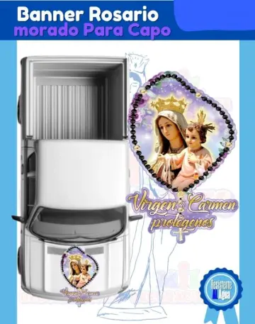 BANNER ROSARIO CAPO MORADO VIRGEN DEL CARMEN