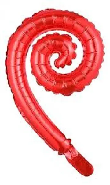 GLOBO METALIZADO ESPIRAL ROJO