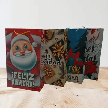 BOLSA DE REGALO MOTIVO NAVIDAD PLASTIFICADA MEDIANA