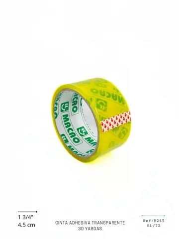CINTA ADHESDIVA TRANSPARENTE 30 METROS RF:524T