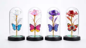 CUPULA CON ROSA Y MARIPOSA RF:NK-25940