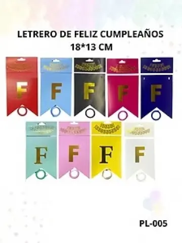 BANDERIN FELIZ CUMPLEAÑOS COLORES PASTEL RF:LUNA PARTY-366