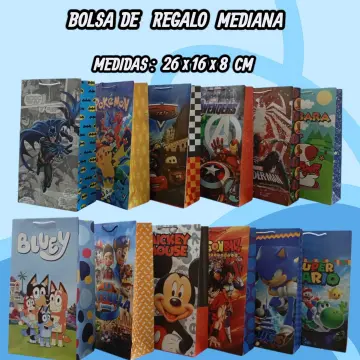 BOLSA DE REGALO MEDIANA  PAPEL BOND FULL COLOR NIÑO X12