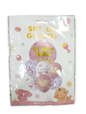 BOUQUET DE GLOBOS ES NIÑA X7 RF- PARTY ON 1066