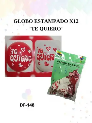 BOMBA X12 ESTAMPADO TE QUIERO REDONDA