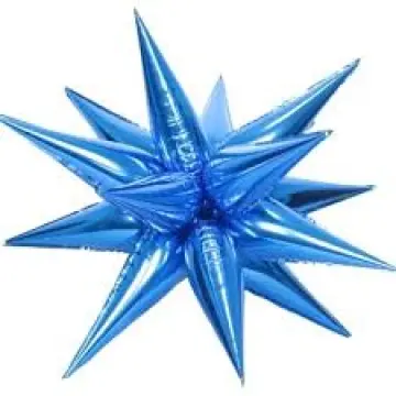 GLOBO METALIZADO ESTRELLA 12 PUNTAS AZUL