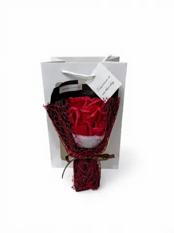 RAMO DE ROSAS ROJAS CON BOLSA 20 CM RF: PARTY ON 1019