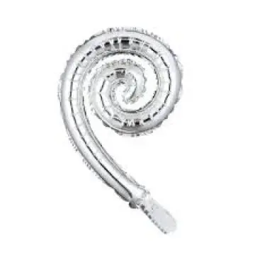 GLOBO METALIZADO ESPIRAL PLATEADO