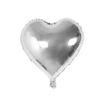 GLOBO CORAZON PLATEADO 18 PULGADAS