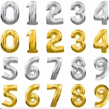 GLOBO NUMERO DORADO 32 PULGADAS