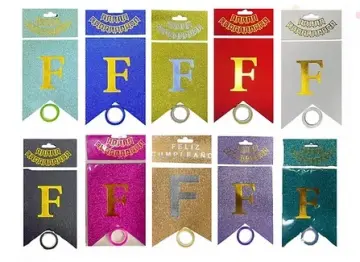 BANDERIN FELIZ CUMPLEAÑOS ESCARCHADO