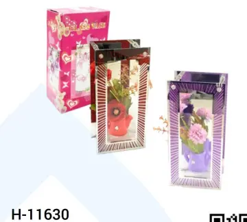 FLOR ARTIFICIAL DECORATIVO EN VIDRIO 25X12 CM RF:11630