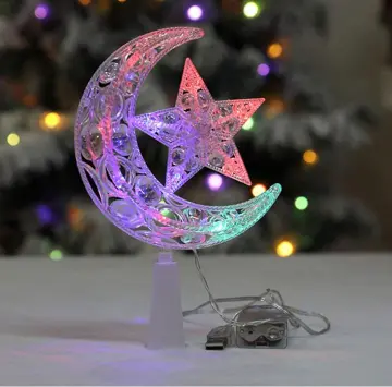 LUNA Y ESTRELLA PUNTA DE ARBOL CON LUZ RF:HG-18