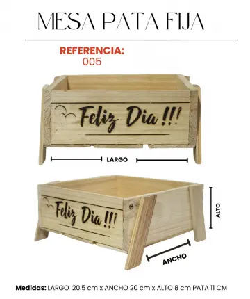 MESA PATA FIJA REF 005