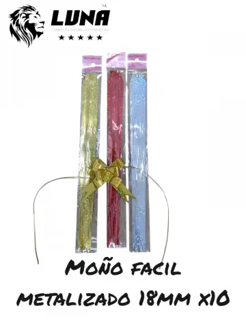 MOÑO FACIL METALIZADO 18MM X10 RF:DF-669