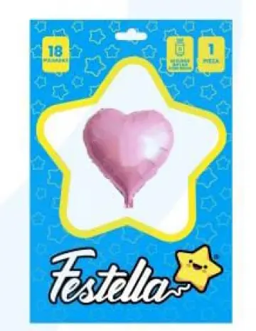 GLOBO CORAZON ROSADO 18 PULGADAS RF:2815