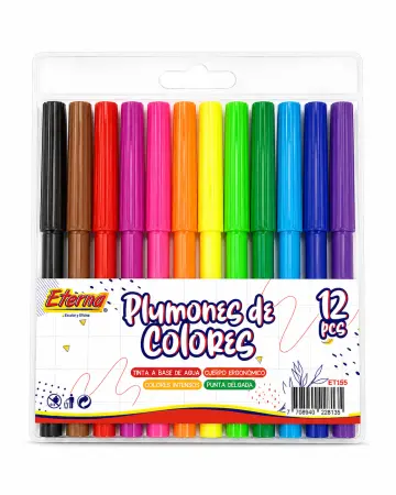 PLUMONES DE COLORES X12 RF:ET155