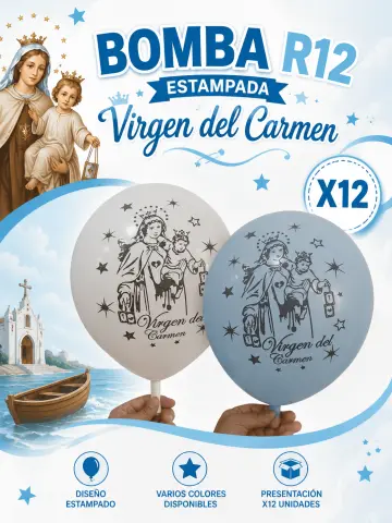 BOMBA R12 ESTAMPADA VIRGEN DEL CARMEN X12