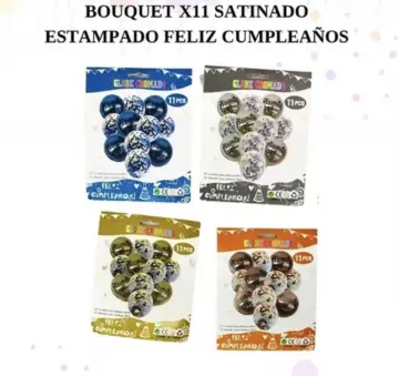 BOUQUET GLOBOS LÁTEX FELIZ CUMPLEAÑOS Rf:GR1802