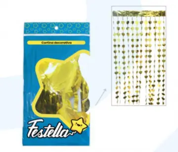 CORTINA CORAZON DORADA RF:4464